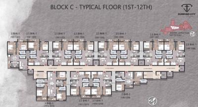 Project Image of 627.0 - 1570.0 Sq.ft 2 BHK Apartment for buy in Diamond City 