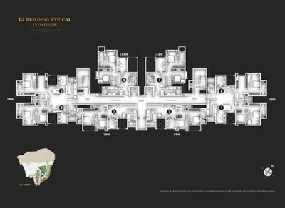 Project Image of 550.57 - 772.63 Sq.ft 2 BHK Apartment for buy in Goel Ganga Legend B2