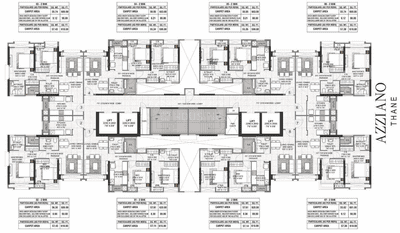 Project Image of 596.0 - 1052.0 Sq.ft 2 BHK Apartment for buy in Rustomjee Azziano