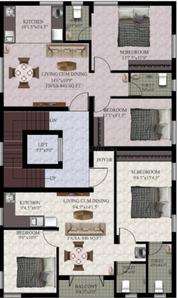 Project Image of 0.0 - 861.0 Sq.ft 2 BHK Apartment for buy in Mohit Darsh Gardens