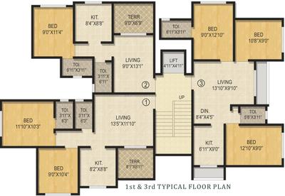 Project Image of 445.0 - 1028.0 Sq.ft 1 BHK Apartment for buy in SCGK Suman Enclave