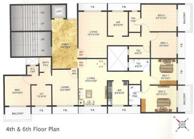 Project Image of 620.0 - 1110.0 Sq.ft 1 BHK Apartment for buy in Jay Corner