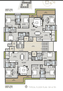 Project Image of 1911.0 - 6203.0 Sq.ft 3 BHK Apartment for buy in Avadh Ercole