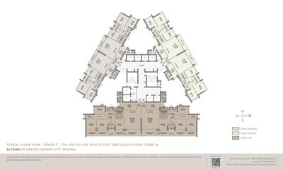 Project Image of 1736.54 - 2400.0 Sq.ft 3 BHK Apartment for buy in Elysian