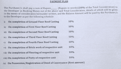Aru Rakshit Residency Construction Linked Payment (CLP) 1