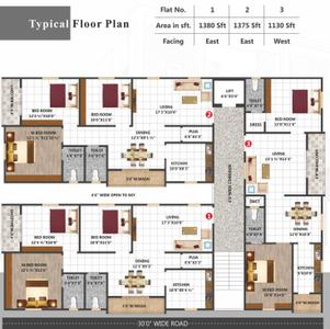 Project Image of 1130.0 - 1380.0 Sq.ft 2 BHK Apartment for buy in Sravani Dikshita Pride Block A And B