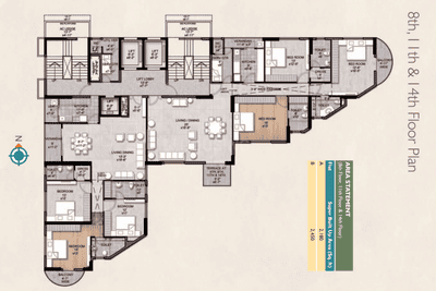 Project Image of 2180.0 - 4630.0 Sq.ft 3 BHK Apartment for buy in Juneja Inia