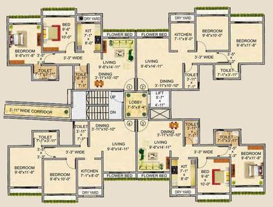 Project Image of 339.0 - 555.0 Sq.ft 1 BHK Apartment for buy in Veena Dynasty Ph II