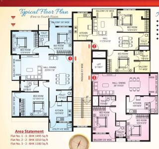 Project Image of 1010.0 - 1495.0 Sq.ft 2 BHK Apartment for buy in Kriday Bloom Residency