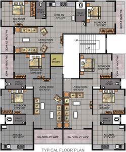 Project Image of 0.0 - 1200.0 Sq.ft 2 BHK Apartment for buy in Aaradhya Paradise
