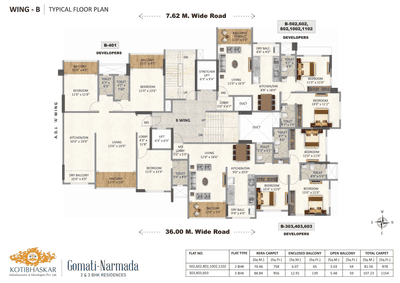 Project Image of 832.0 - 1398.0 Sq.ft 2 BHK Apartment for buy in Kotibhaskar Gomati Narmada CHSL