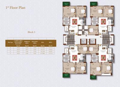 Project Image of 768.26 - 1274.0 Sq.ft 3 BHK Apartment for buy in Diamond Home