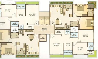 Project Image of 580.71 - 656.17 Sq.ft 2 BHK Apartment for buy in Shubham Residency