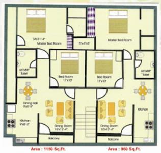 Project Image of 960.0 - 1150.0 Sq.ft 2 BHK Apartment for buy in Rakmo Home Vasant Valley