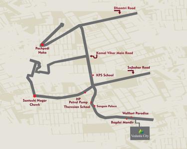 Bajrang Vedanta City Location Plan 4