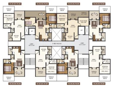 Project Image of 433.79 - 623.66 Sq.ft 1 BHK Apartment for buy in Ram Green Hive Plus Wing A4