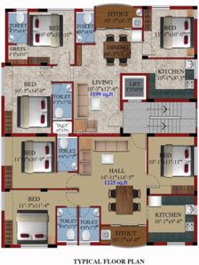 Project Image of 1061.0 - 1251.0 Sq.ft 3 BHK Apartment for buy in Kanya Manjanai
