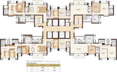Project Image of 1305.0 - 1563.0 Sq.ft 3 BHK Apartment for buy in Hiranandani Willowcrest