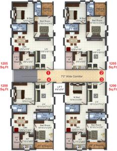 Project Image of 1200.0 - 1205.0 Sq.ft 2 BHK Apartment for buy in Sai Shraddha Sai Park View