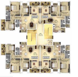 Project Image of 764.24 - 1614.59 Sq.ft 1 BHK Apartment for buy in Classic Zion Square 2 Block G