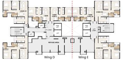 Project Image of 725.0 - 1024.0 Sq.ft 2 BHK Apartment for buy in Mahindra Alcove Wing A