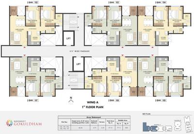 Project Image of 517.0 - 1113.0 Sq.ft 2 BHK Apartment for buy in Samraat Gokuldham Project 01