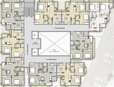 Project Image of 561.02 - 603.21 Sq.ft 2 BHK Apartment for buy in Tithi Adhyay