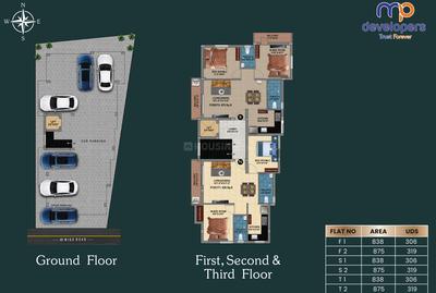 Project Image of 1004.0 - 1075.0 Sq.ft 2 BHK Apartment for buy in MP Green Bay