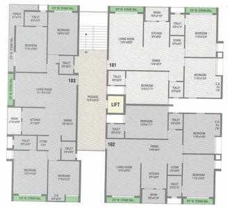 Project Image of 1122.46 - 1418.36 Sq.ft 3 BHK Apartment for buy in Akshar Avenue