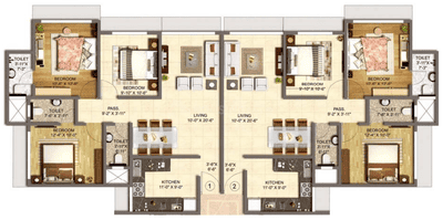 Project Image of 1110.0 - 1552.0 Sq.ft 2 BHK Apartment for buy in Bajaj Emerald