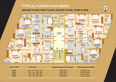 Project Image of 1582.0 - 3756.0 Sq.ft 3 BHK Apartment for buy in Aadi Shiv Heights