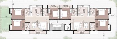 Project Image of 990.0 - 1475.0 Sq.ft 2 BHK Apartment for buy in Gatala Sir C Madhavan