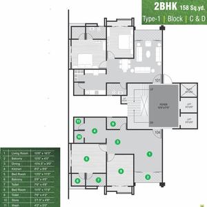 Project Image of 1422.0 - 1872.0 Sq.ft 2 BHK Apartment for buy in Shree Balaji Status