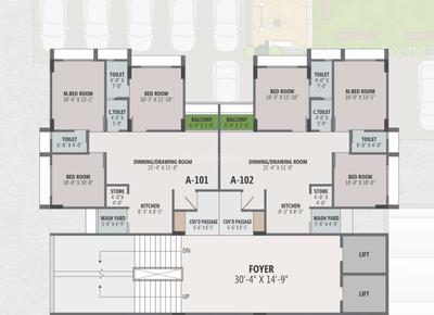 Project Image of 719.14 - 812.24 Sq.ft 2 BHK Penthouse for buy in Vishwas Colin Haven