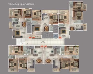 Project Image of 1075.0 - 1400.0 Sq.ft 2 BHK Apartment for buy in Green Aman Medows
