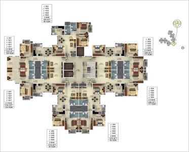 Project Image of 950.0 - 1740.0 Sq.ft 2 BHK Apartment for buy in Mantri Webcity
