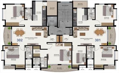 Project Image of 1456.0 - 1548.0 Sq.ft 3 BHK Apartment for buy in Landmarks Orchid Sunshine