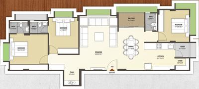 Project Image of 913.0 - 1113.0 Sq.ft 3 BHK Apartment for buy in V P Akshar Revival Phase 1