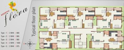 Project Image of 975.0 - 1005.0 Sq.ft 2 BHK Apartment for buy in Vibrant Keerthi Flora