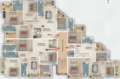 Project Image of 1485.0 - 1738.0 Sq.ft 3 BHK Apartment for buy in Minu Sarovar Niket
