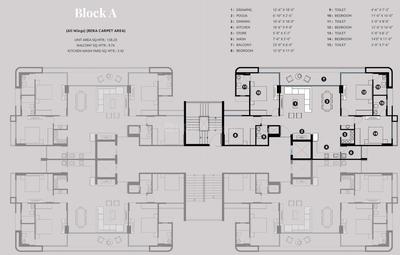Project Image of 1083.17 - 1487.57 Sq.ft 3 BHK Apartment for buy in Tryksha Beaufort Park
