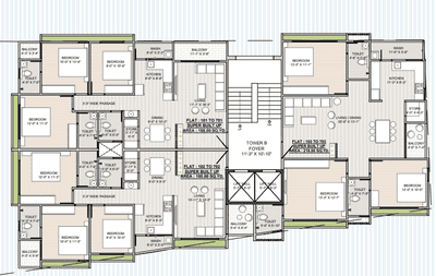 Project Image of 1665.0 - 2565.0 Sq.ft 3 BHK Apartment for buy in Shri Parshva Uday