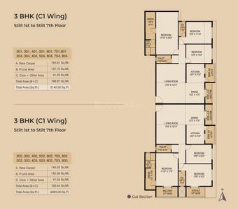 Project Image of 1381.12 - 1666.0 Sq.ft 3 BHK Apartment for buy in Arham Urbania