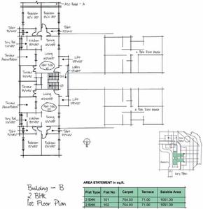 Project Image of 754.0 - 791.0 Sq.ft 2 BHK Apartment for buy in Pinnacle Apartment