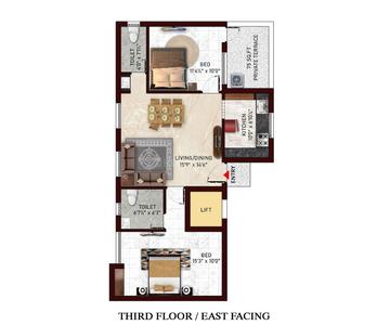 Project Image of 960.0 - 1171.0 Sq.ft 2 BHK Apartment for buy in Sai Guga