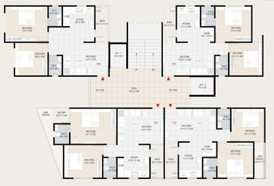 Project Image of 386.53 - 1117.0 Sq.ft 1 BHK Apartment for buy in Narmada Ashtavinayak Elegance Apartment