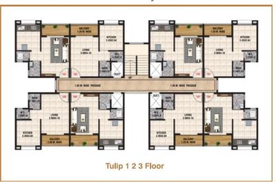 Project Image of 0.0 - 388.0 Sq.ft 1 RK Apartment for buy in Ashoka Valley of Flowers