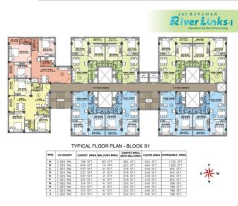 Project Image of 788.0 - 1601.0 Sq.ft 2 BHK Apartment for buy in Jai Hanuman Riverlinks I