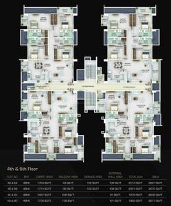 Project Image of 2575.0 - 2687.0 Sq.ft 4 BHK Apartment for buy in Sapphire Tower