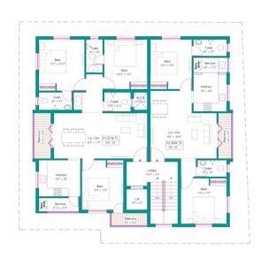 Sai Chendur Homes Arul Neri Nagar Cluster Plan from 1st to 3rd Floor 1